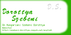 dorottya szebeni business card